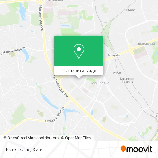 Карта Естет кафе