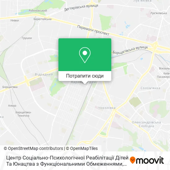 Карта Центр Соціально-Психологічної Реабілітації Дітей Та Юнацтва з Функціональними Обмеженнями