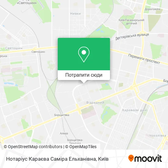 Карта Нотаріус Караєва Саміра Ельханівна
