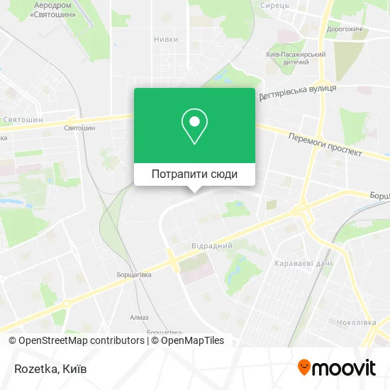 Карта Rozetka