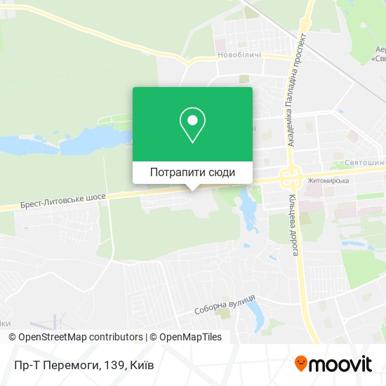 Карта Пр-Т Перемоги, 139