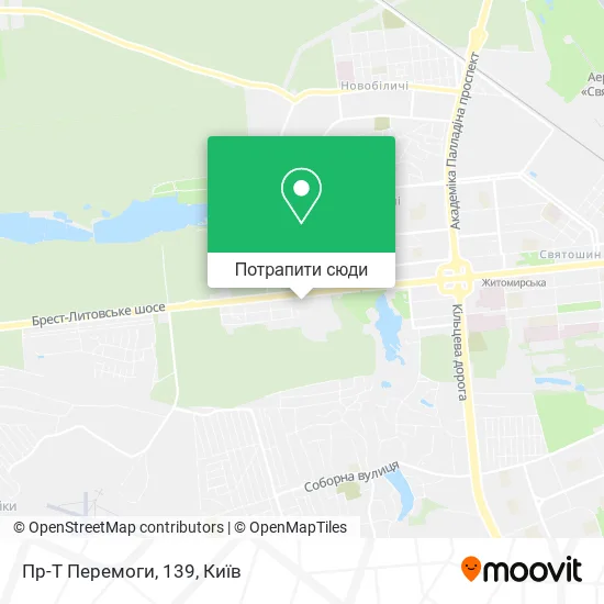 Карта Пр-Т Перемоги, 139