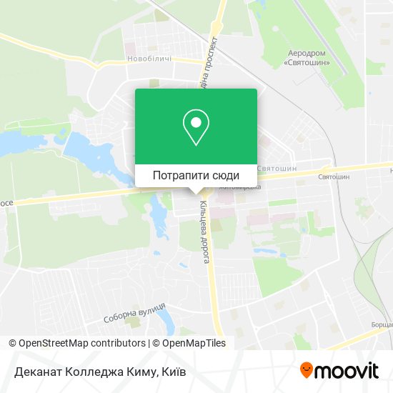 Карта Деканат Колледжа Киму