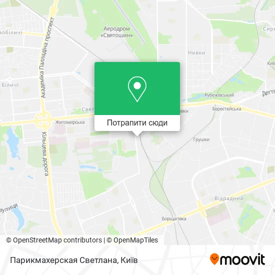 Карта Парикмахерская Светлана