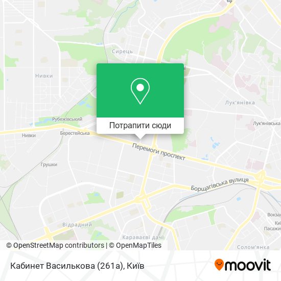 Карта Кабинет Василькова (261а)