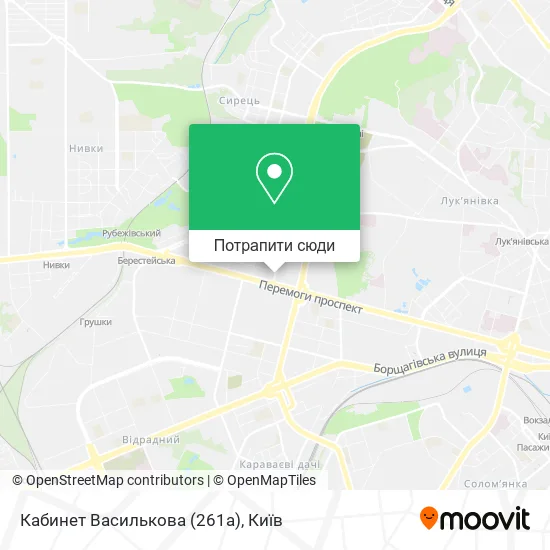 Карта Кабинет Василькова (261а)