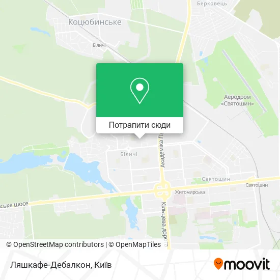 Карта Ляшкафе-Дебалкон