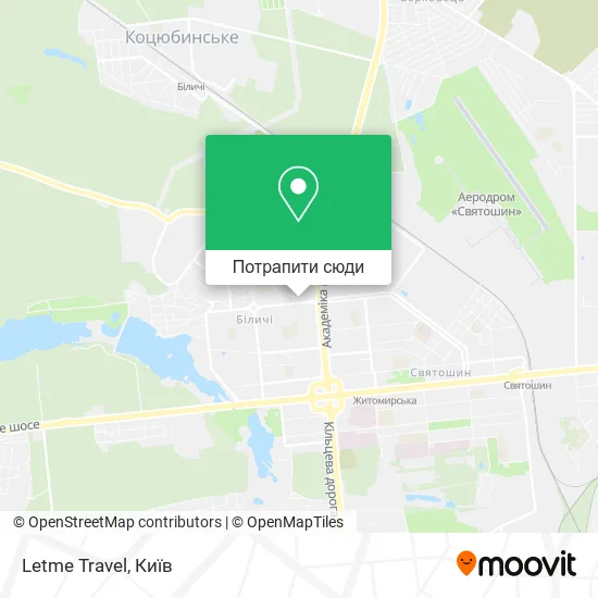 Карта Letme Travel