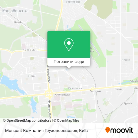 Карта Moncont Компания Грузоперевозок