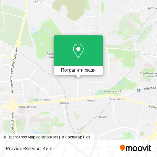 Карта Provide -Service