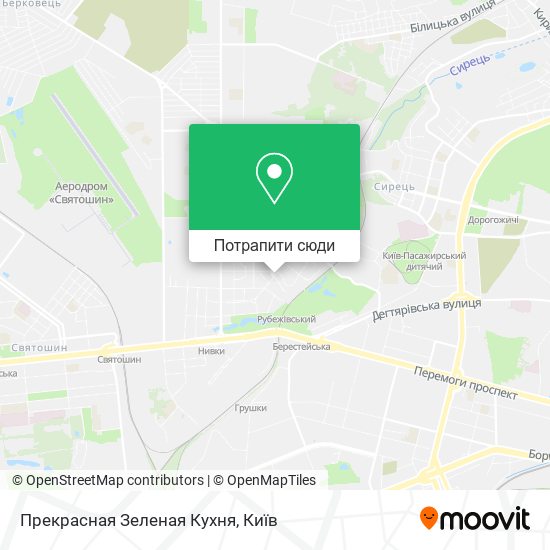 Карта Прекрасная Зеленая Кухня
