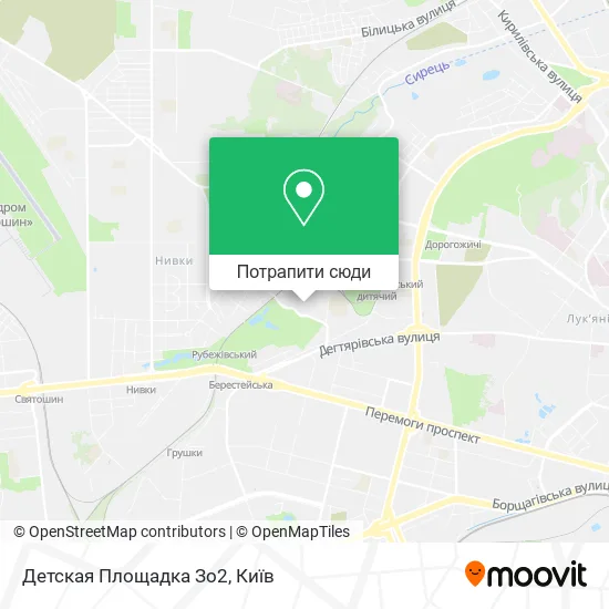 Карта Детская Площадка Зо2