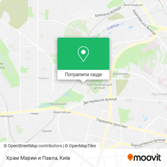 Карта Храм Марии и Павла