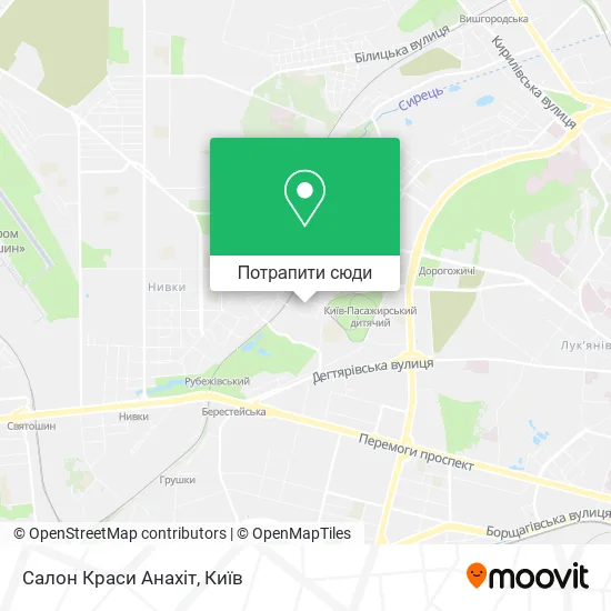 Карта Салон Краси Анахіт