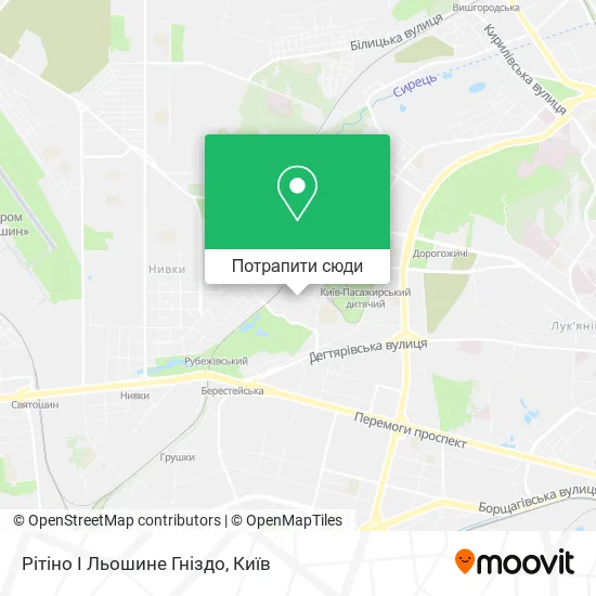 Карта Рітіно І Льошине Гніздо