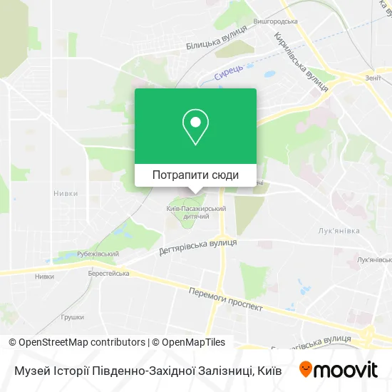 Карта Музей Історії Південно-Західної Залізниці