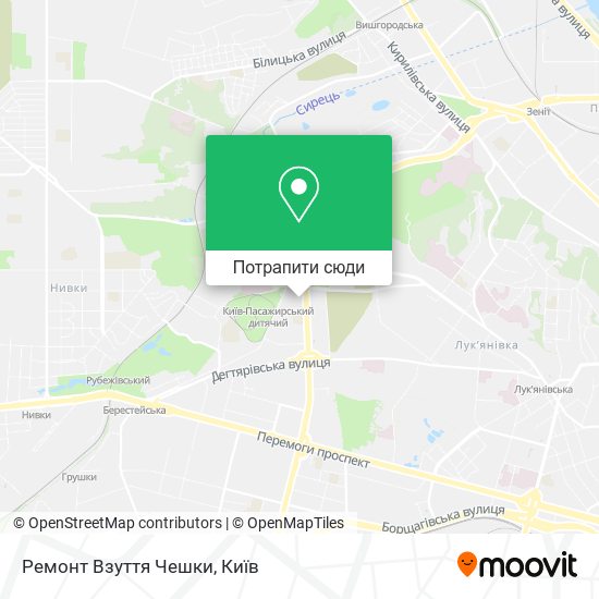Карта Ремонт Взуття Чешки