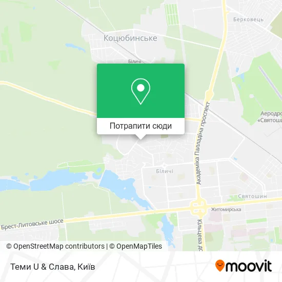 Карта Теми U & Слава