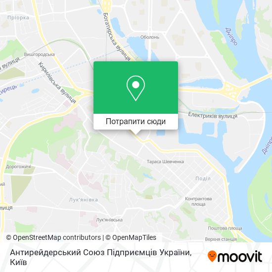 Карта Антирейдерський Союз Підприємців України