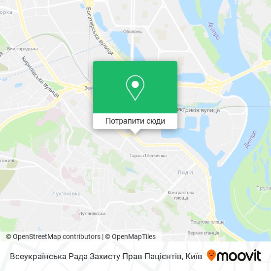 Карта Всеукраїнська Рада Захисту Прав Пацієнтів