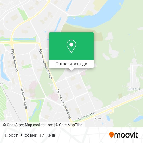 Карта Просп. Лісовий, 17
