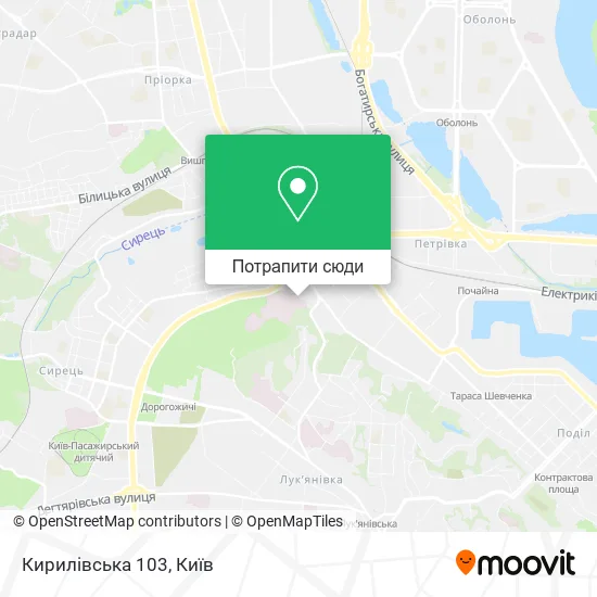 Карта Кирилівська 103