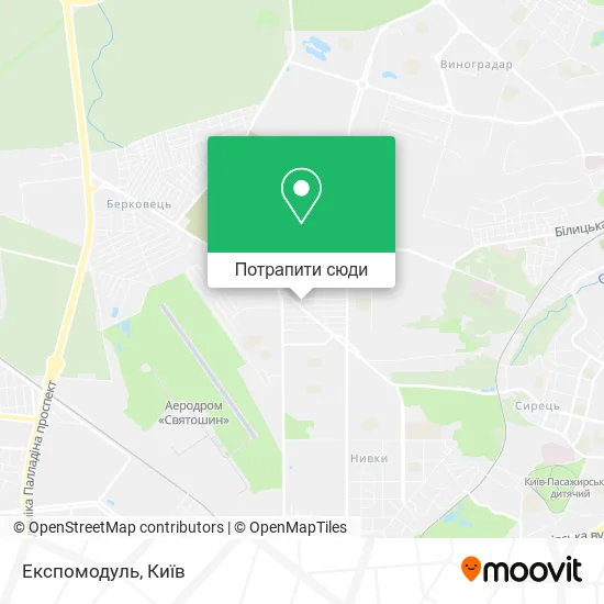 Карта Експомодуль