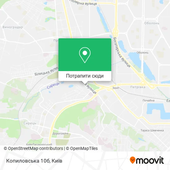 Карта Копиловська 10б