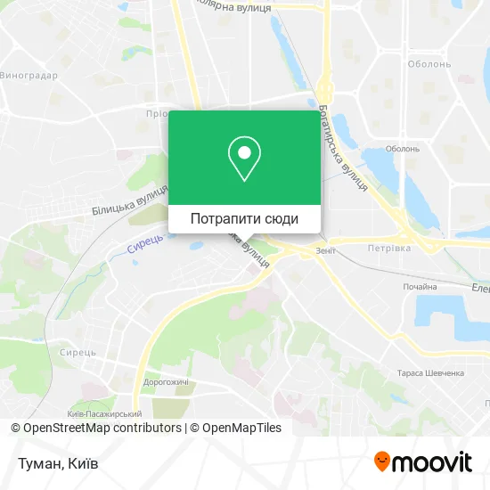 Карта Туман