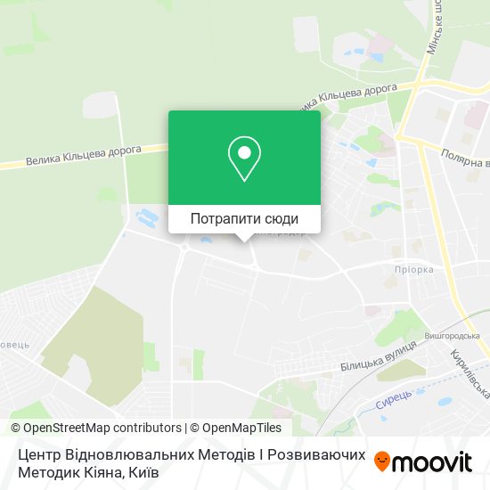 Карта Центр Відновлювальних Методів І Розвиваючих Методик Кіяна