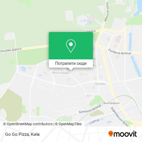 Карта Go Go Pizza