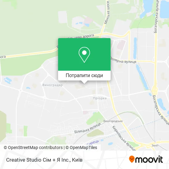 Карта Creative Studio Сім + Я Inc.