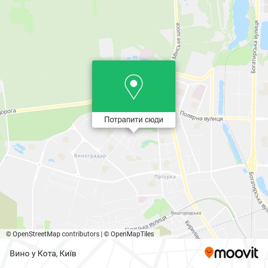 Карта Вино у Кота