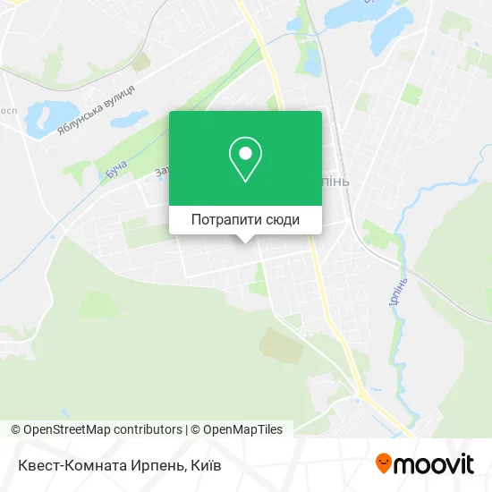 Карта Квест-Комната Ирпень