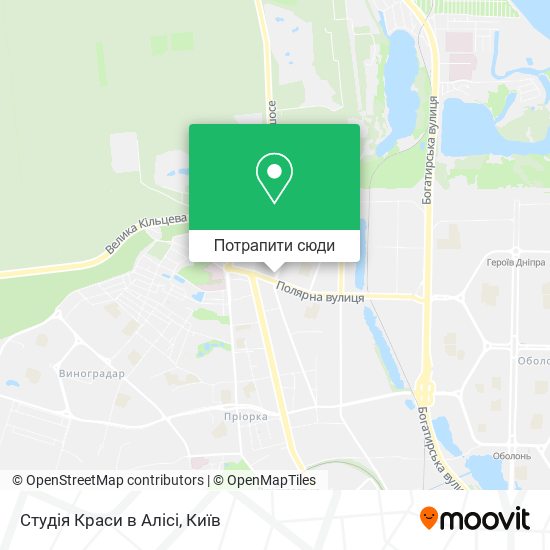 Карта Студія Краси в Алісі