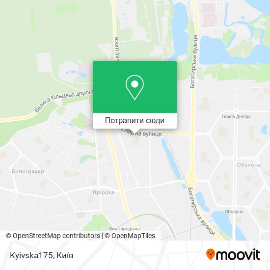 Карта Kyivska175