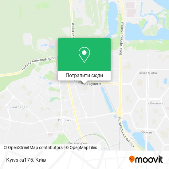 Карта Kyivska175