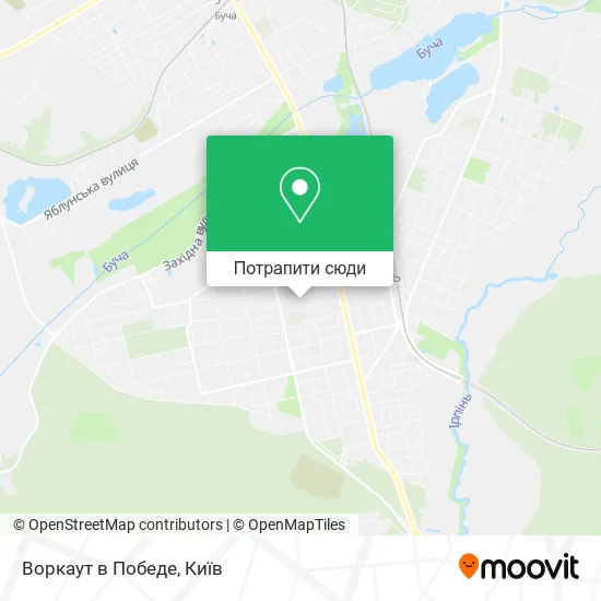 Карта Воркаут в Победе