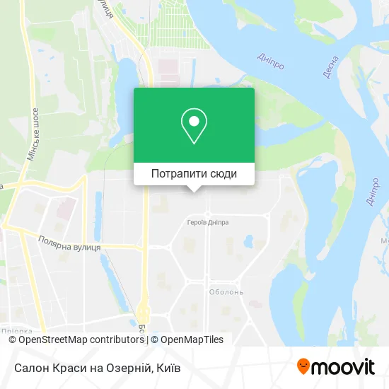 Карта Салон Краси на Озерній