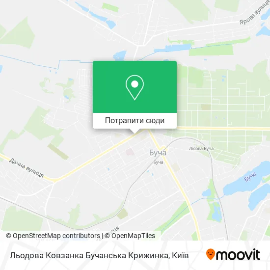Карта Льодова Ковзанка Бучанська Крижинка