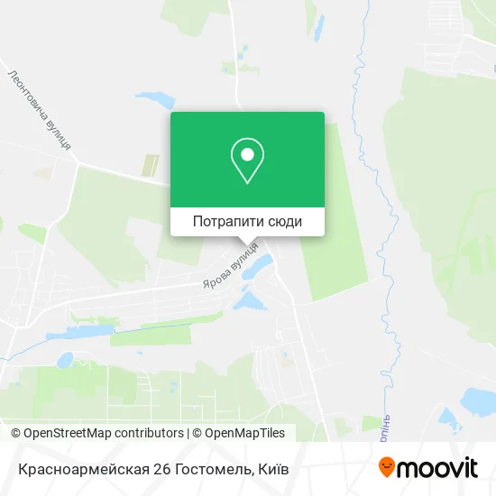 Карта Красноармейская 26 Гостомель