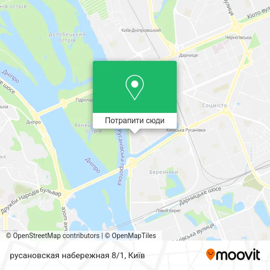 Карта русановская набережная 8/1