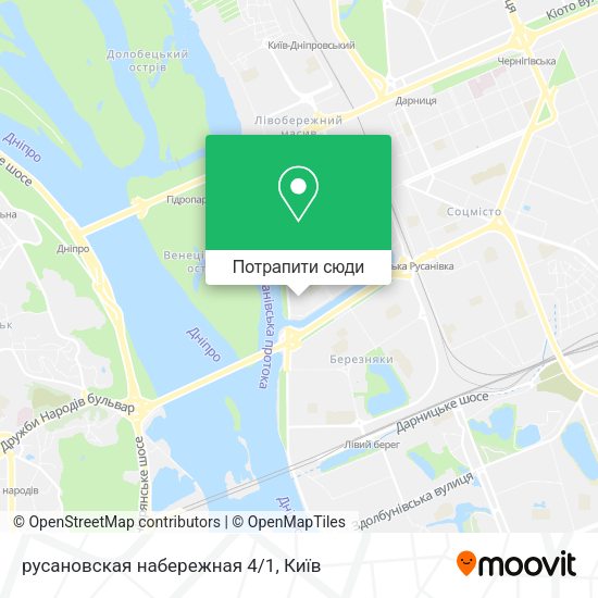 Карта русановская набережная 4/1