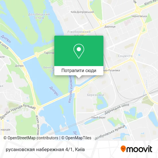 Карта русановская набережная 4/1