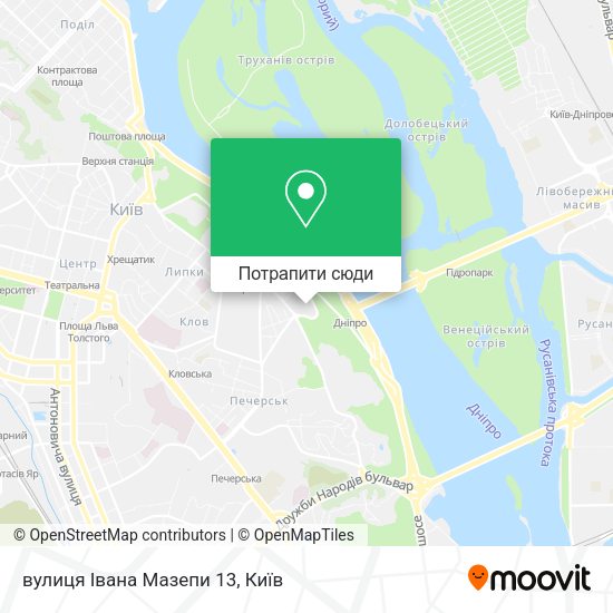 Карта вулиця Івана Мазепи 13