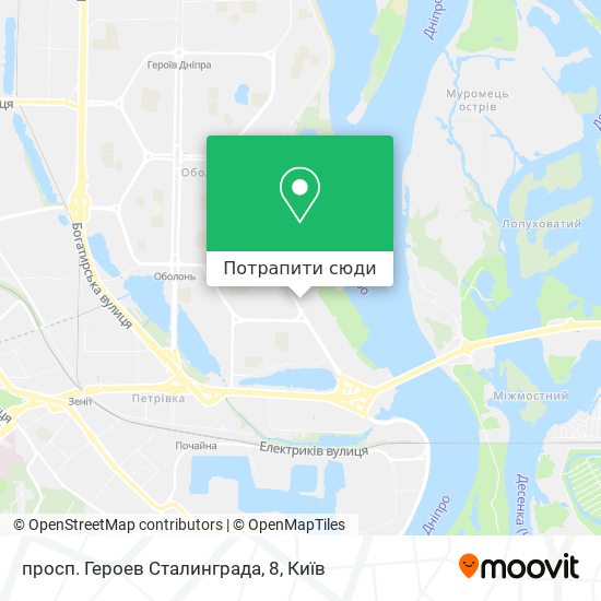 Карта просп. Героев Сталинграда, 8