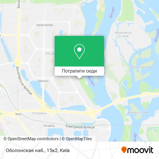 Карта Оболонская наб., 15к2