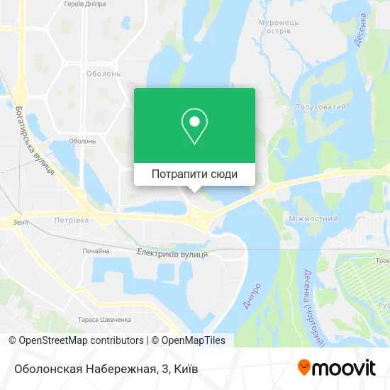 Карта Оболонская Набережная, 3