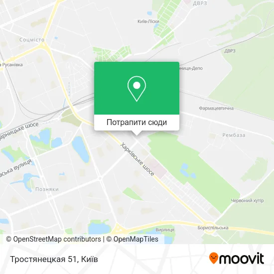 Карта Тростянецкая 51