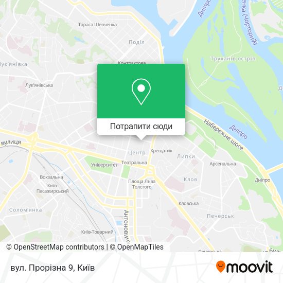 Карта вул. Прорізна 9